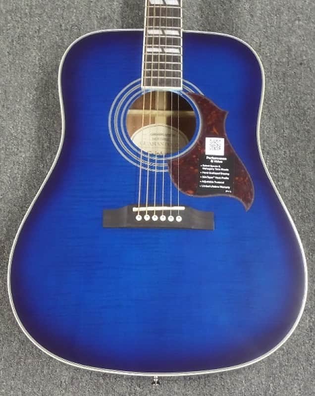 Epiphone Hummingbird Artist Acoustic Guitar Blueburst image 1