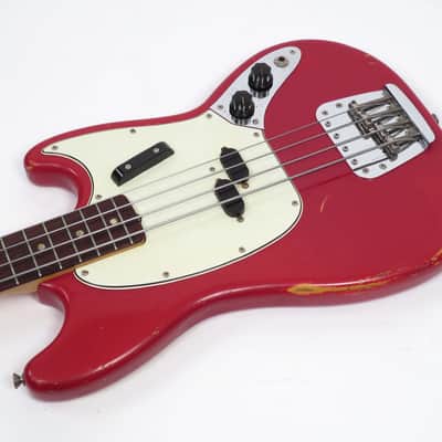 1966 Fender Mustang Bass - Dakota Red - Early First Run First Year Example! image 3