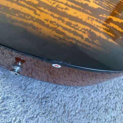 Veneer Tiger Maple Top 40 Inch Acoustic Guitar, Mahogany Neck Rosewood Fretboard image 15
