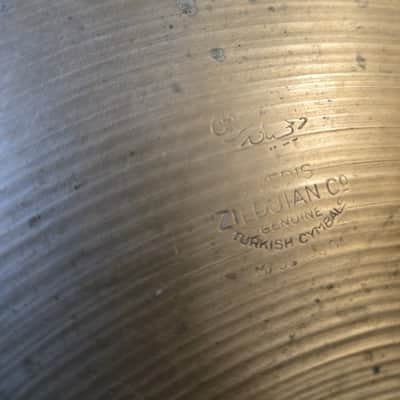 Zildjian 13" A. Zildjian Transition Stamp Hi-Hat Cymbals (Pair) 1946 - 1953 - Traditional image 3