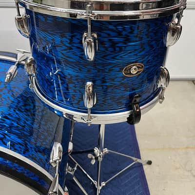 Vintage 1960s Slingerland 13/16/20 Drum Set in Blue Agate image 3