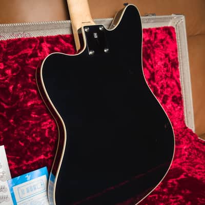 Fender FSR Thinline Jaguar 50th Anniversary 2012 Gloss Black MIJ w/ G&G Tweed Case image 14