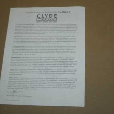 kind of lightly handled genuine Fulltone EMPTY BOX & printout copy of paperwork ONLY for Clyde Deluxe pedal (NO pedal) 2010s (specifically 2019) white box with black & white labels image 24