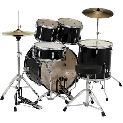 Pearl Roadshow 5-Pc Complete Drum Set w/22" Kick, Cymbals & Hardware - Jet Black image 4