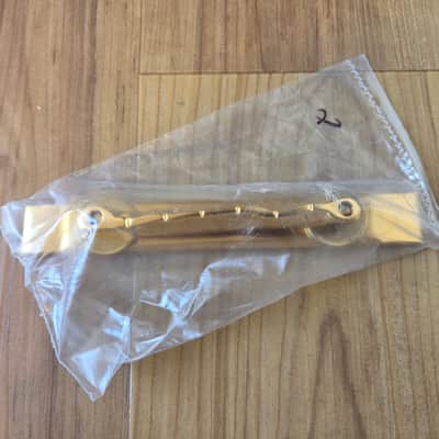 NOS Vintage 1970's Bigsby Gold-Plated Aluminum Archtop Guitar Floating Bridge! image 1