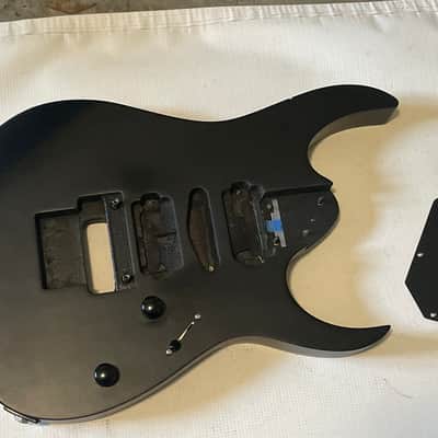 1990's Japan Ibanez RGR470 Refinished Matte Black Basswood Guitar Body Floyd Ready