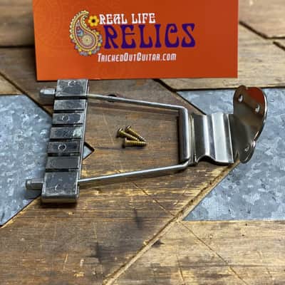 Real Life Relics Nickel Trapeze Tailpiece Short    [DD9] image 3