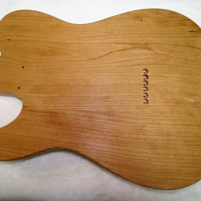 Cherry Wood \ Black Walnut Top Telecaster Tele Body 4lb 13oz 1971 image 8