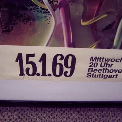1969 Jimi Hendrix Experience Concert Poster - Gunther Kieser Poster-Lippmann Rau-Germany image 10