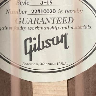 Gibson J-15 2020 - Walnut Burst image 11