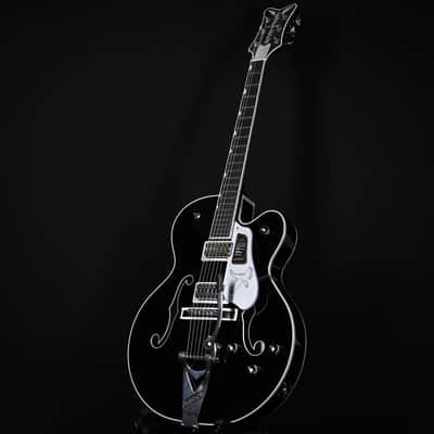 Gretsch Falcon Hollow Body w/ String-Thru Bigsby- Black (JT25113883) image 11