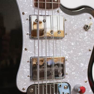 Squier Paranormal Rascal Bass HH Short Scale Electric Bass in Metallic Black image 8