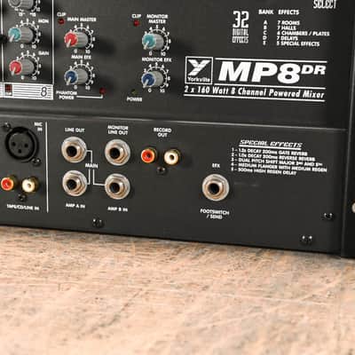 Yorkville MP8DR 2 x 160W 8-Channel Powered Mixer CG01HPM image 3