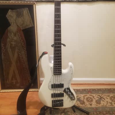 Fender Modern Player Jazz Bass V Satin 2014 - Olympic White image 13