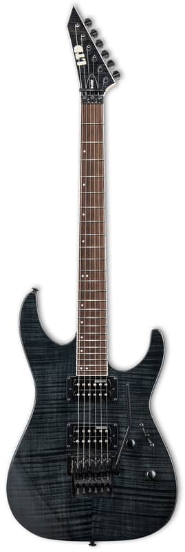 ESP LTD M-200 Flame Maple Trans Black Guitar Floyd Rose locking tremolo image 1