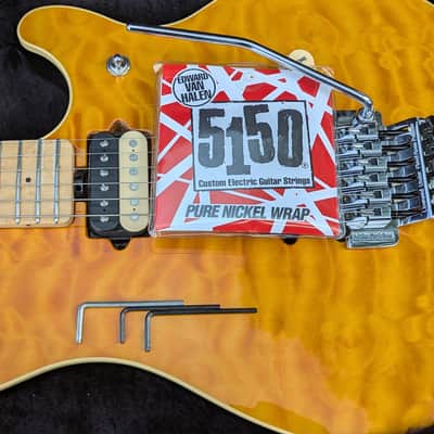 1993 Ernie Ball Music Man Edward Van Halen Signature - Amber Quilt Top / Byrds Eye Maple Neck image 25