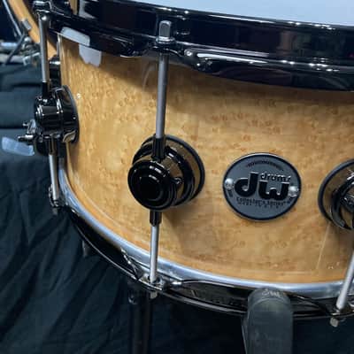 Tris Imboden's, Chicago, "T.I. Monogram" DW - 6.5x14" Custom, Exotic Bubinga-Maple, 10-Lug Snare Drum, w/Case. Signed. 1 of 1! image 7