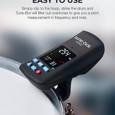 Tune-Bot Studio TBS-001 Digital Drum Tuner - Clip-On Tuner for Acoustic Drum Kits image 4