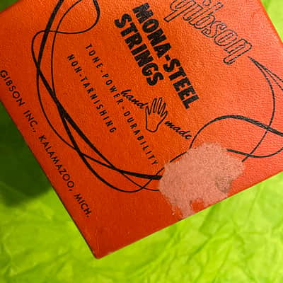 NOS vintage 1950's MONA-STEEL Gibson string box (third strings) ELECTRAHARP Hawaiian guitar case candy image 6