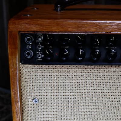 Mesa Boogie Mark Five 25 2-Channel 25-Watt Custom Guitar Combo - Red Oak & Wicker With Electro-Voice Black Shadow image 5