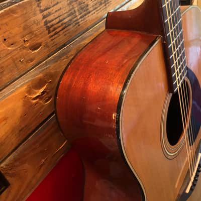1966-71 Yamaha FG-180 Red Label Jumbo Dreadnought Acoustic Guitar Neck Reset MIJ image 9