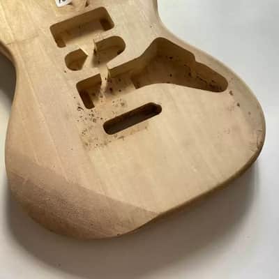 ST model vibrato electric guitar body - DIY unfinished product - dual single dual pickups - solid wood image 5