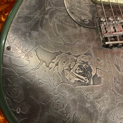 James Trussart Steel-O-Matic 2011 - Antique Silver Roses & Emerald Green image 3
