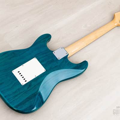 2012 Fender '62 Stratocaster ST62/ASH/MH Transparent Blue + Headstock SSH Near-Mint, Japan MIJ image 14