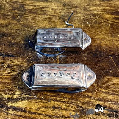Epiphone P90 "Dog Ear" Electric Guitar Pickups (2010s - Chrome) image 5