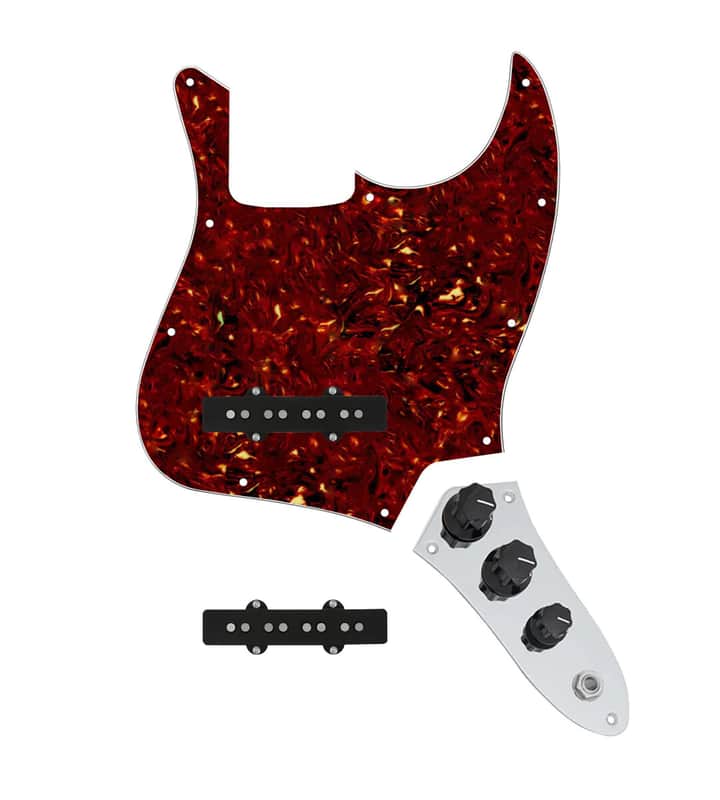920D Jazz Bass Drive HOT Loaded Tortoise Pickguard w/Standard Control Plate image 1
