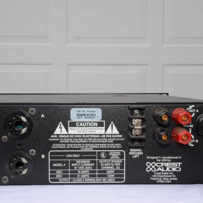 CREST AUDIO 6001 POWER AMPLIFIER 1500W (ONE) image 9