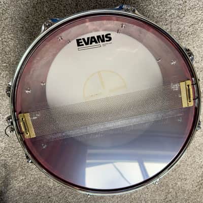 MINT - Daville (Doc Sweeney) Padauk 14x8 stave snare, satin, Canopus wires, sticks image 6