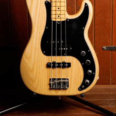Fender American Deluxe Precision Bass Natural Ash Bass Guitar 2011 Pre-Owned image 1