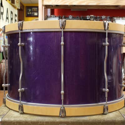 Andante 16x28 Marching Bass Drum in Purple Sparkle Lacquer image 3