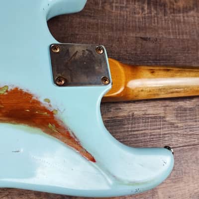 MyDream Partcaster Custom Built - Sonic Blue over Sunburst John Mayer image 10