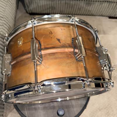 Ludwig CopperPhonic 8x14" 10-Lug Snare Drum 2017 - Present - Raw Patina Copper image 5