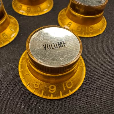 Gibson OEM Custom Shop PREMIUM Correct Vintage Spec Butyrate Reflector Knobs Light Aged Historic Les Paul 1960 R0 Reissue image 2