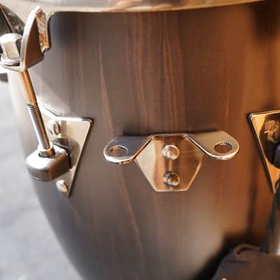 Latin Percussion Raul Rekow Dark Walnut/New Zealand Pine Top Tuning Sig. Conga Set (Quinto/Conga) image 7