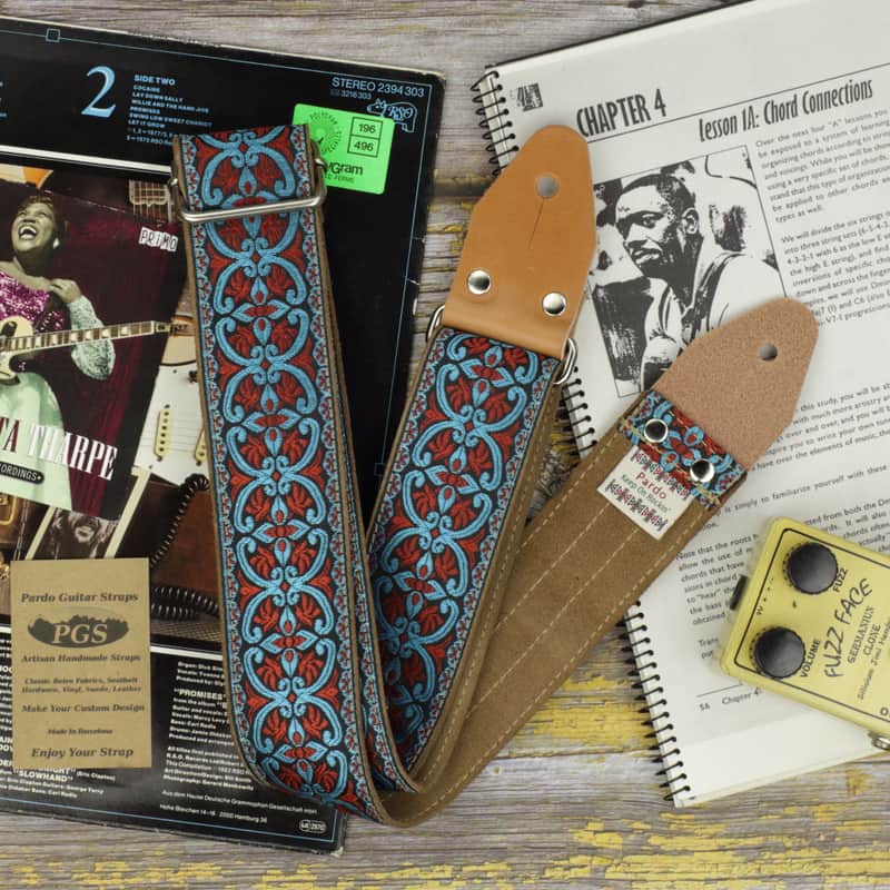 Pardo retro guitar strap model Celtic, backing suede Bild 1
