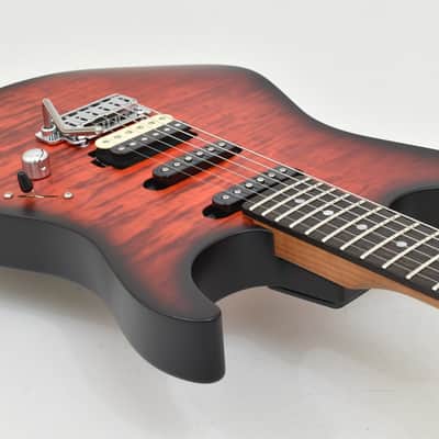 Schecter USA Sunset Custom-II HSS Guitar Tiger Eye Satin image 6