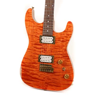 Colletti Guitars Speed of Sound Tangerine Quilt Maple Top image 5