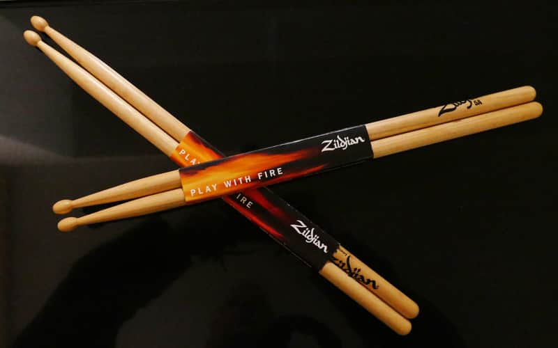 Zildjian S5AWN Hickory Series Super 5A Wood Tip Drum Sticks 2010s - Natural image 1