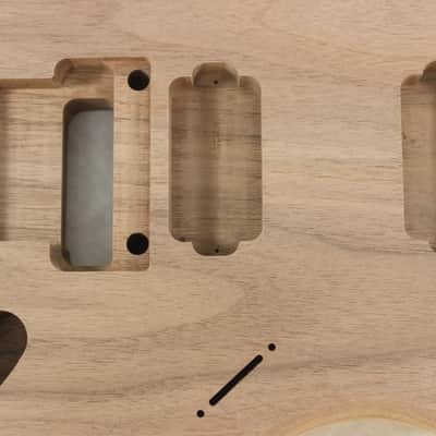 Unfinished Walnut HxH guitar body - fits Fender Strat Stratocaster neck Floyd Rose J1472 image 2