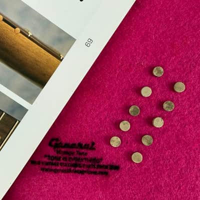 GVT Phenolic paper Aged clay Dot Inlays 1959 - 1963  ( 10 Dots 1/4" ) Pre cbs Fender ®️ Pre cbs Material. image 5