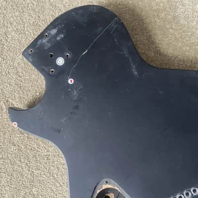 Black 7 String Guitar HH Body with String Through image 5