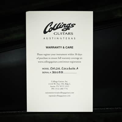 Collings Custom OM2H Adirondack/ Cocobolo Acoustic Guitar (35055) image 12