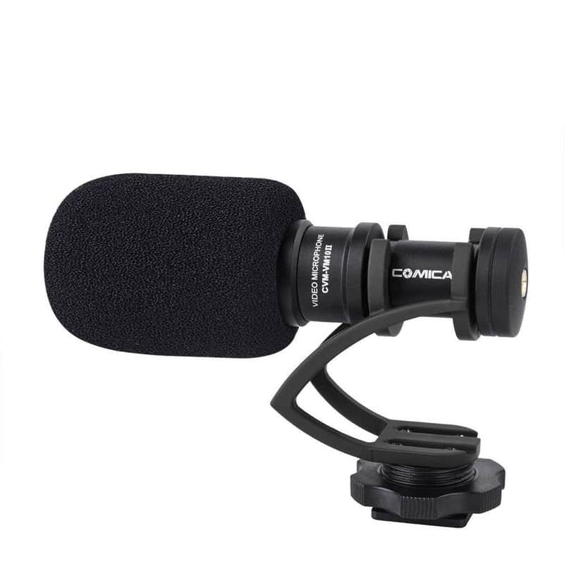 Comica CVM-VM10II-B Mini On-Camera Directional Shotgun Microphone, Black image 1