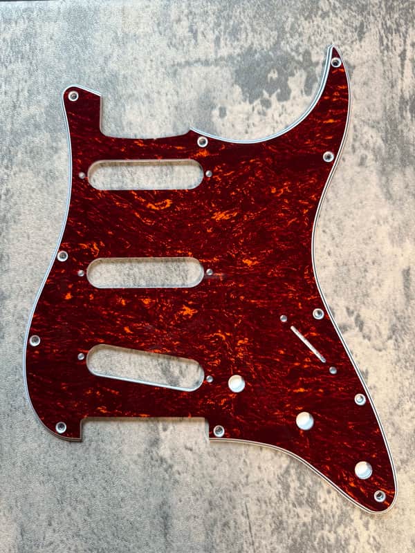 BMC Standard Stratocaster® Strat® Pickguard 3 Ply 11 Hole SSS Single Single Single Red Tortoise [L19] image 1