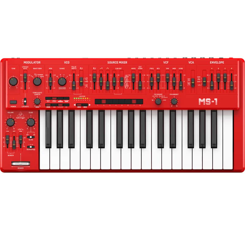 Behringer MS-1 / MS-101 Analog Synthesizer 2019 - Present - Red image 1