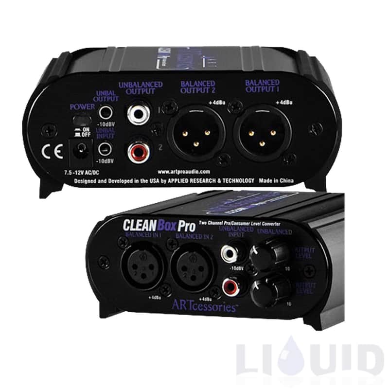 ART CLEANBOX Pro Bi-Directional Level Matching Stereo Converter Box image 1